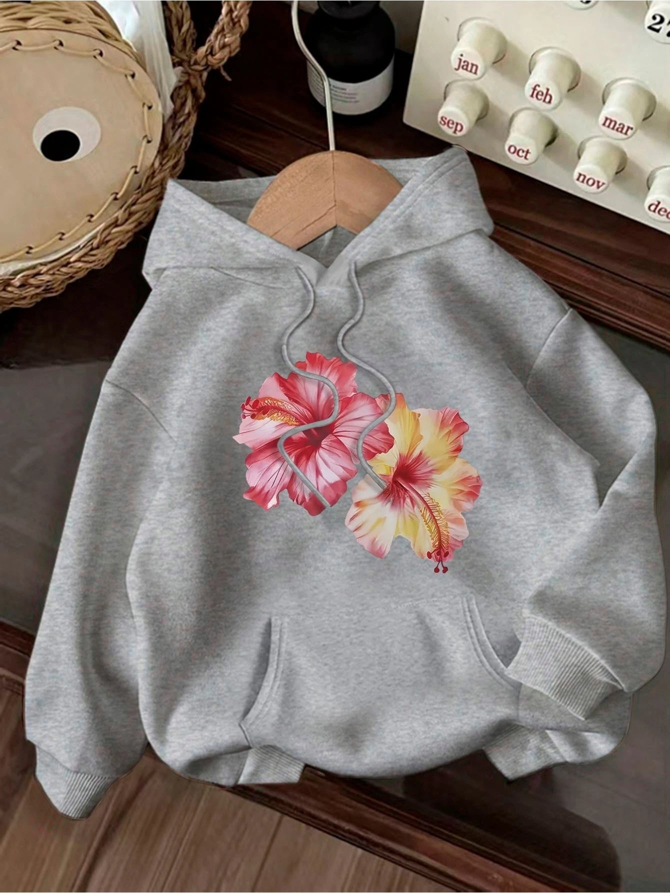 Colorful Floral Pattern Printed Sweatshirt Women's