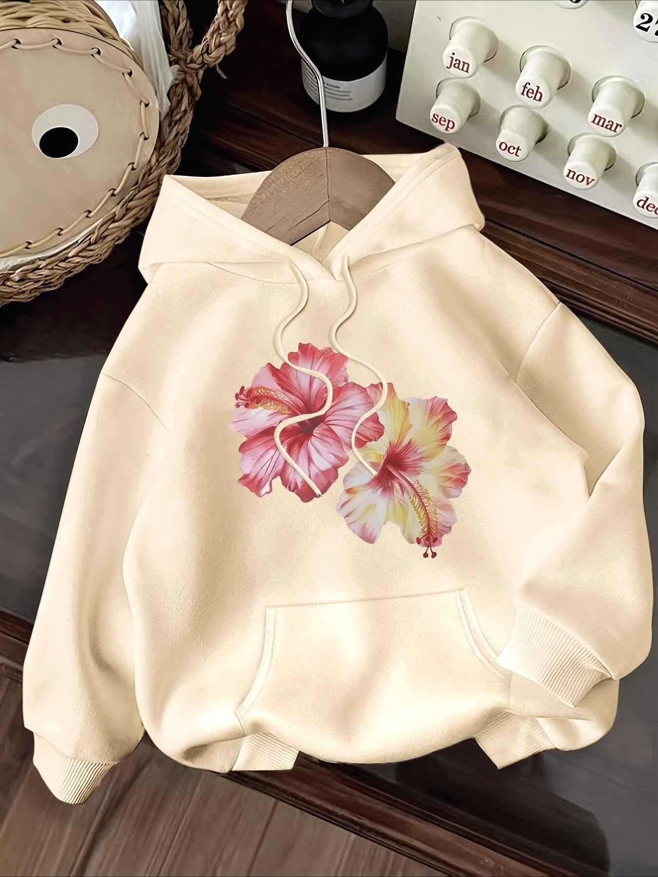 Colorful Floral Pattern Printed Sweatshirt Women's
