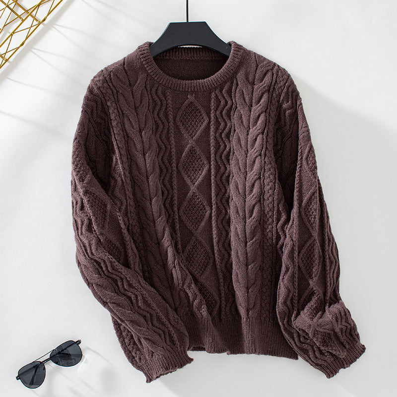 Women's Retro Loose Long-sleeved Sweater Top