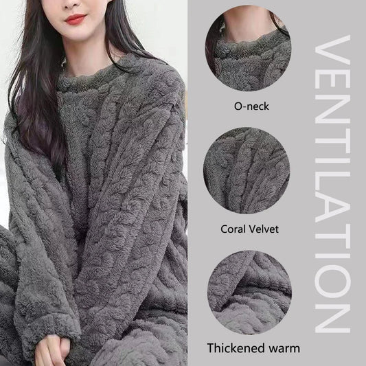 Thickened Warm Autumn and Winter Flannel Pajamas