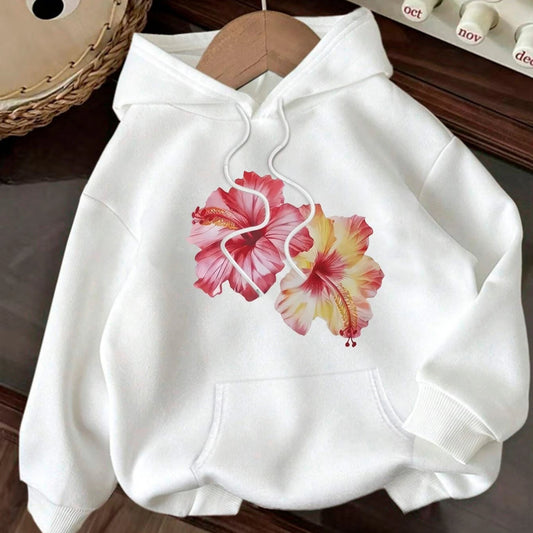 Colorful Floral Pattern Printed Sweatshirt Women's