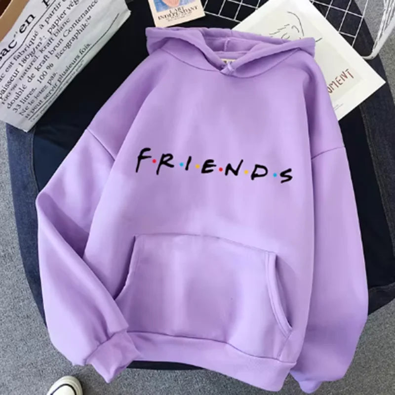 Women Friends Print Hoodie