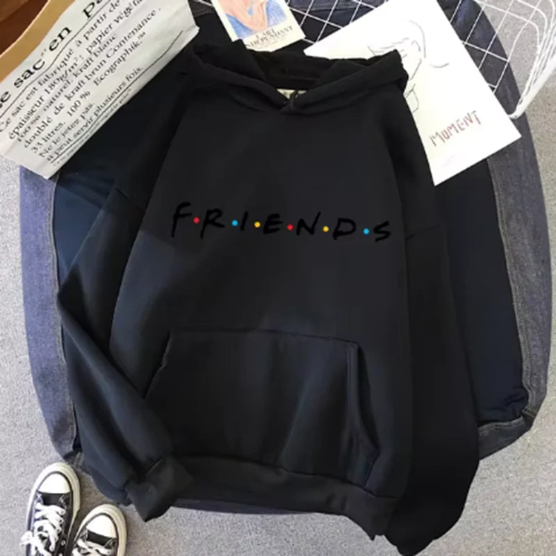 Women Friends Print Hoodie
