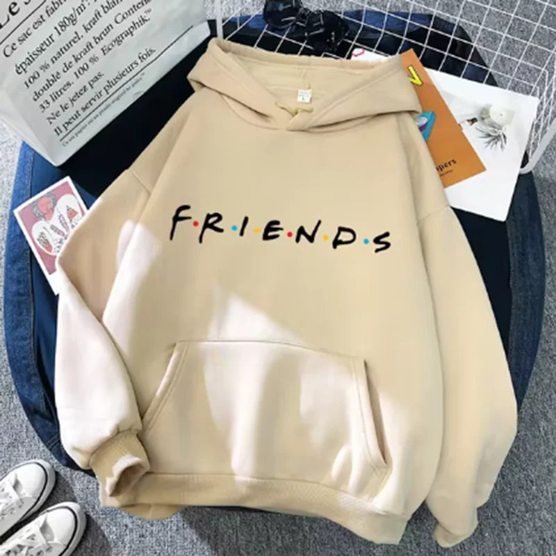Women Friends Print Hoodie