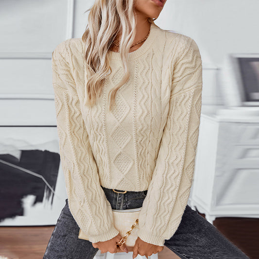Women's Retro Loose Long-sleeved Sweater Top